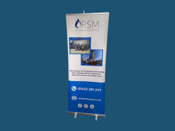 Image of a pull up roller banner