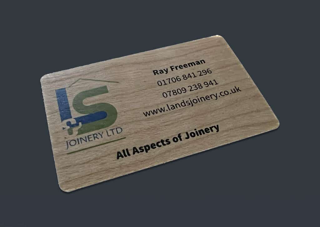 Image of a wooden business card